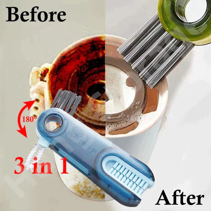 3 In 1 Bottle Brush and Straw Cleaner Tool (Pack of 2)