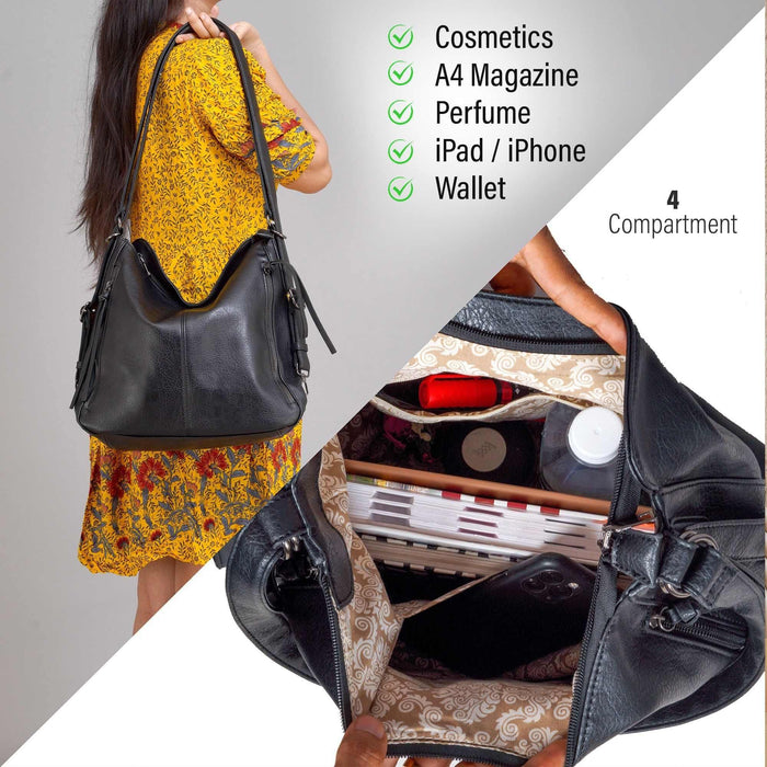 3-Piece Chic PU Leather Handbag Set – Satchel, Shoulder & Crossbody Tote