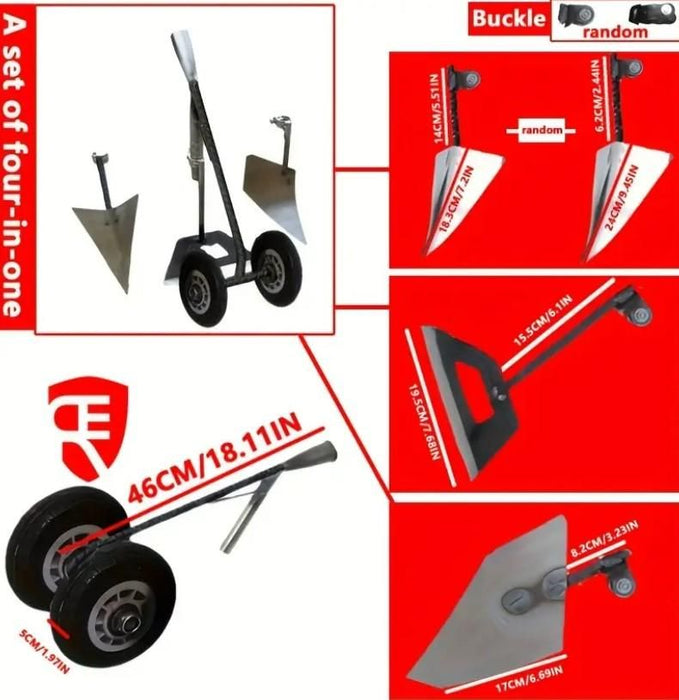 Two-Wheel Soil Loosening Tool