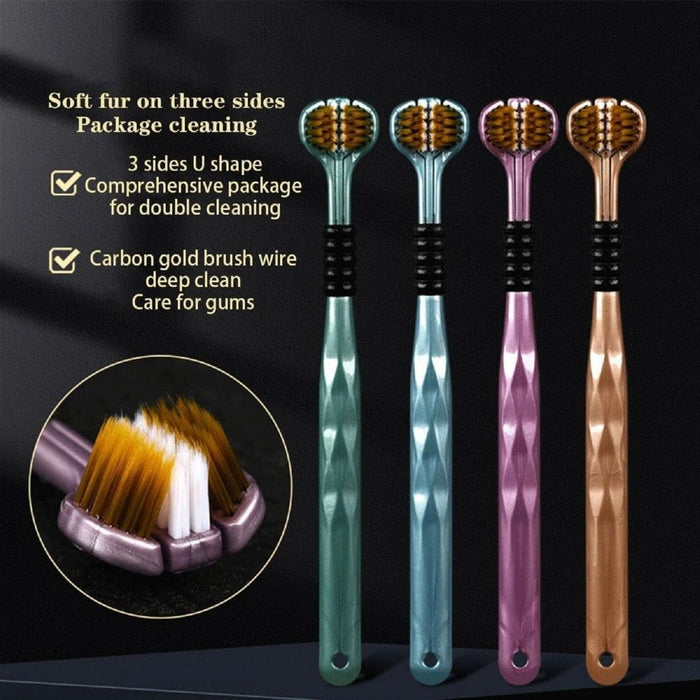TriClean™ Nano 360° 3-Sided Toothbrush 🦷✨ ( Pack of 4 )