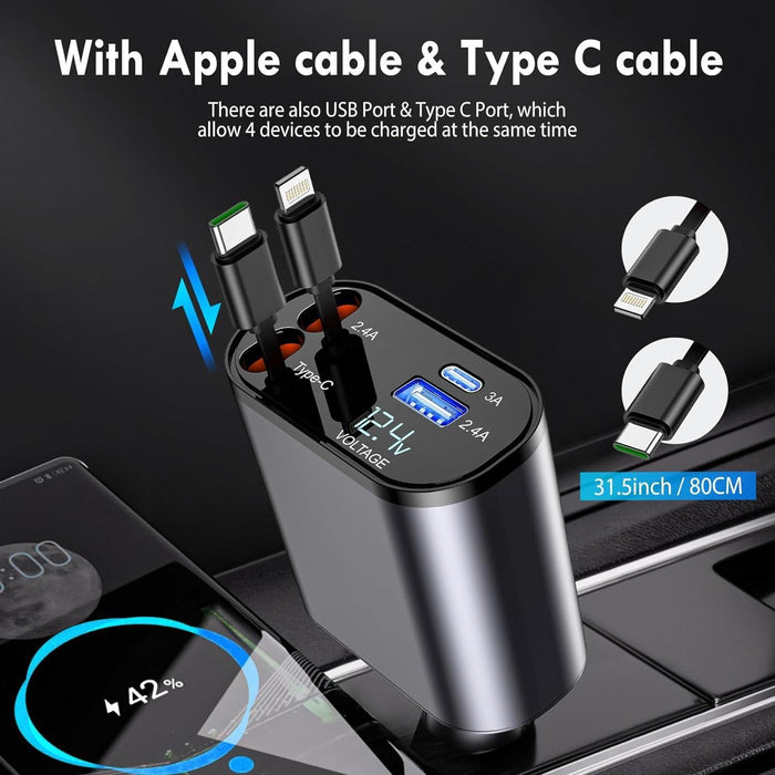 Poweroxy™️ Retractable Car Charger