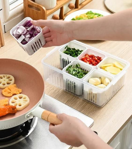 Food Containers with Detachable Grid Boxes