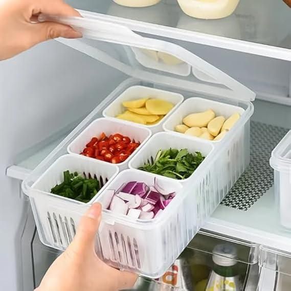 Food Containers with Detachable Grid Boxes
