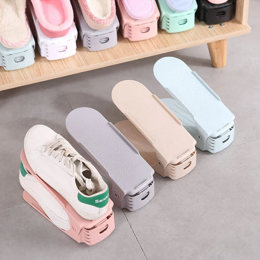 Shoe Organizer - The Adjustable Shoe Slot Rack Space Saver (PACK OF 4)